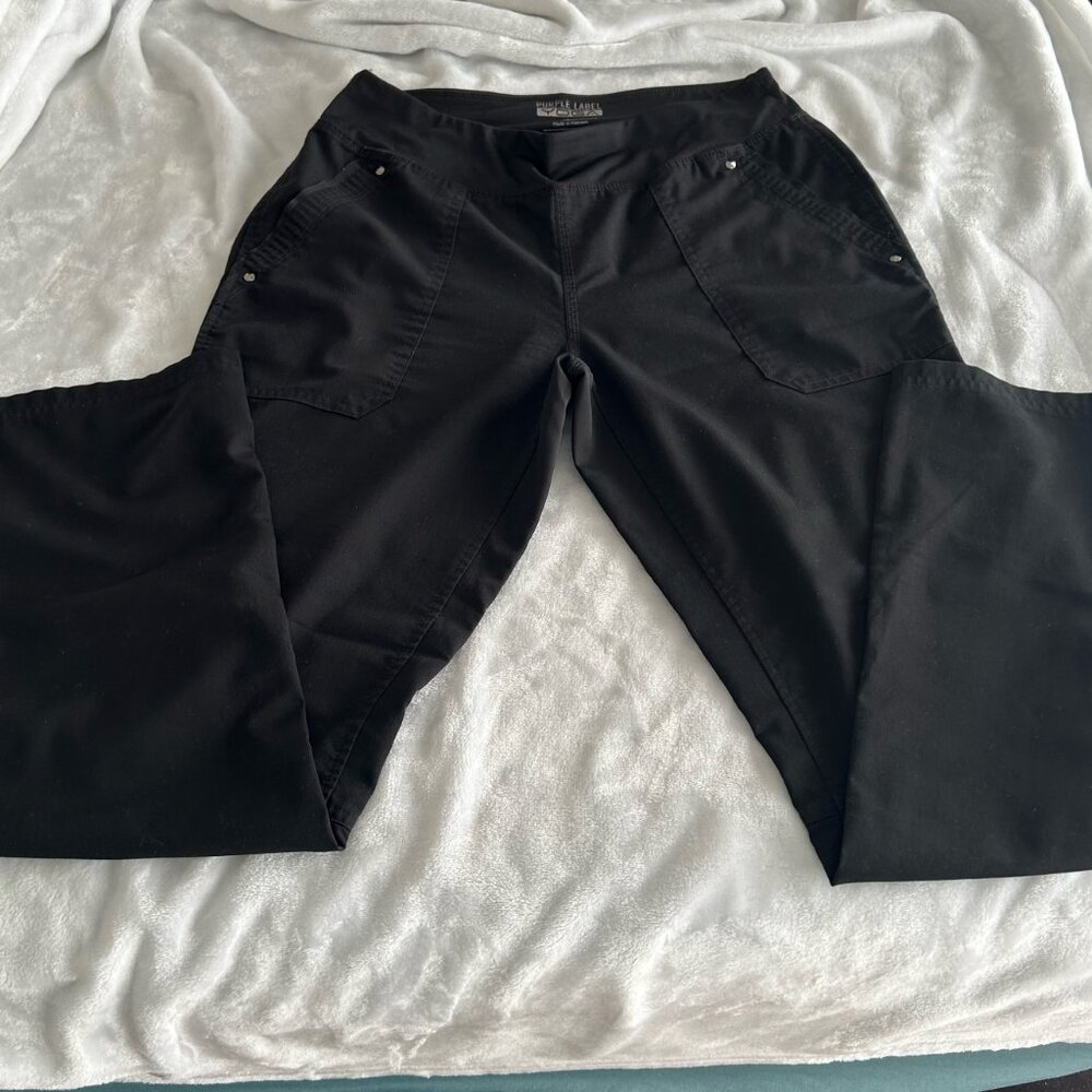 Purple label healing hands scrub pants black small